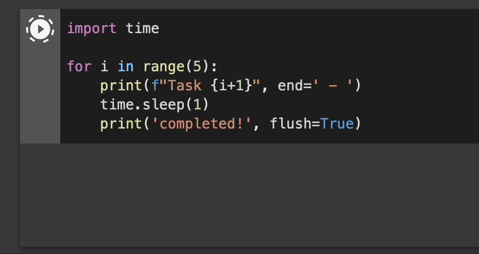Python Print Function with Flush as True Example